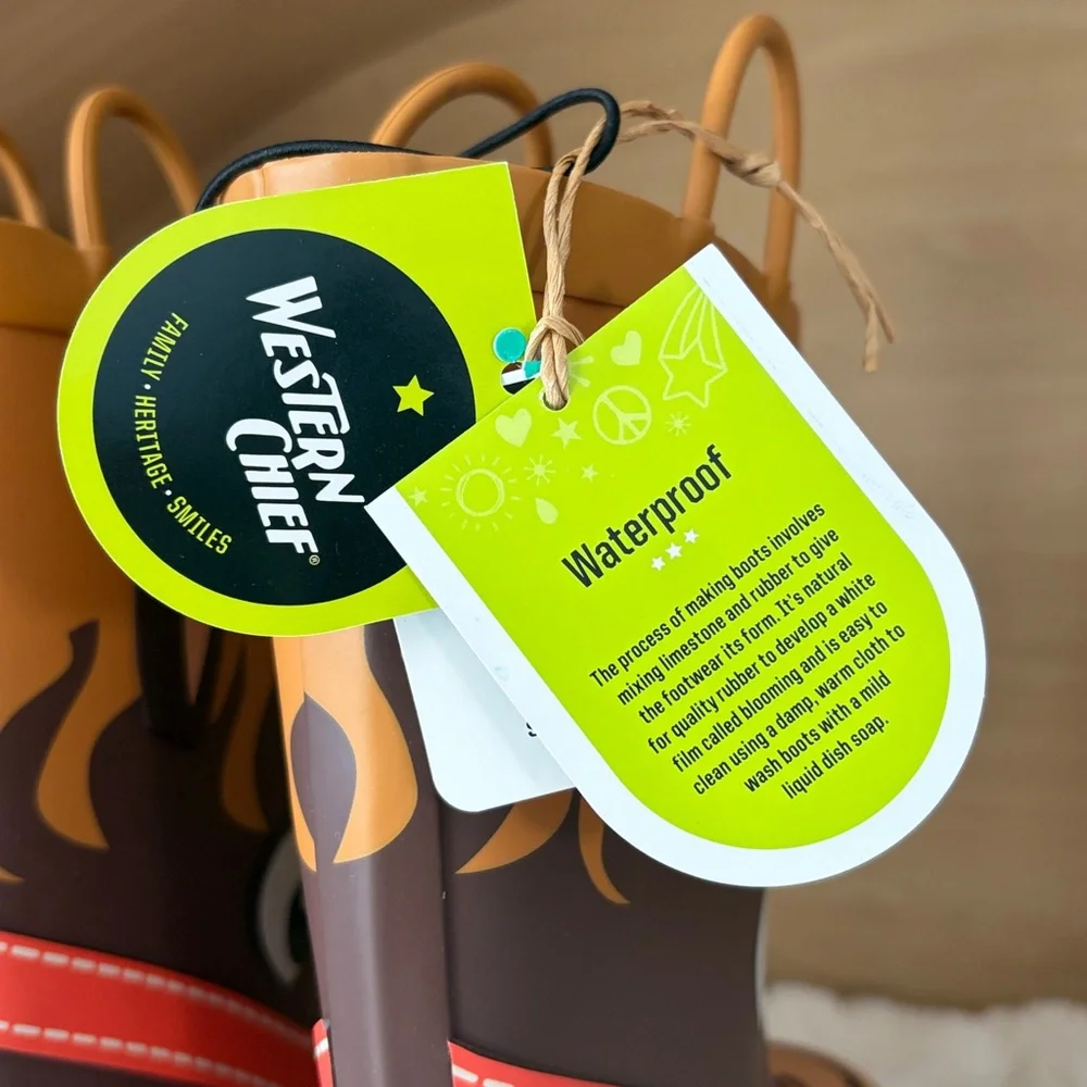 NWT•Western Chief Hayden Horse Kids’ Waterproof Rain Boots | Size 3